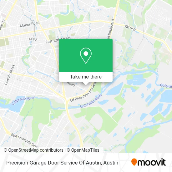 Precision Garage Door Service Of Austin map