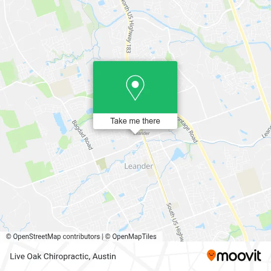 Live Oak Chiropractic map