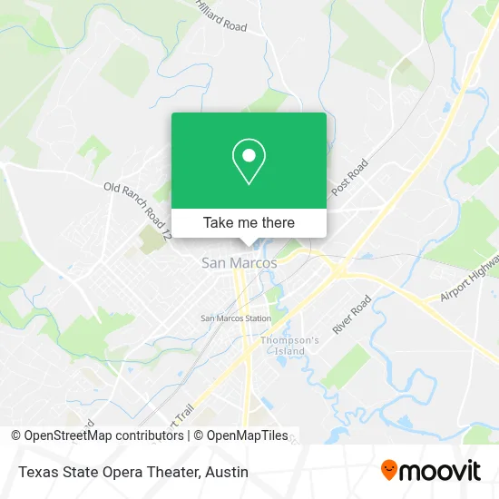 Texas State Opera Theater map