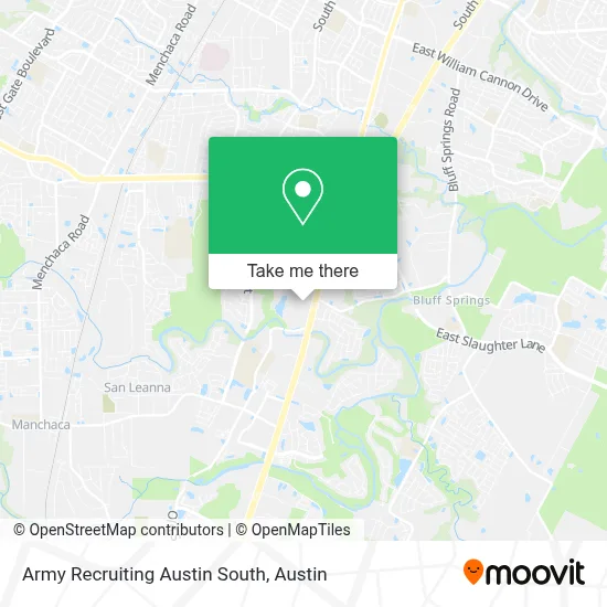 Army Recruiting Austin South map