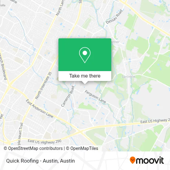 Quick Roofing - Austin map