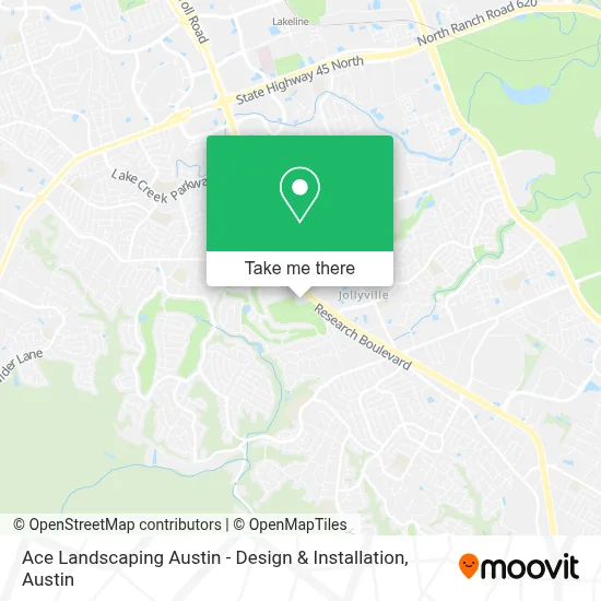 Ace Landscaping Austin - Design & Installation map