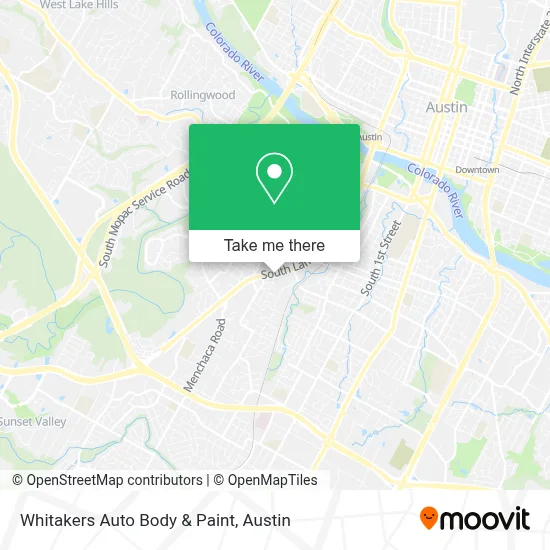 Whitakers Auto Body & Paint map