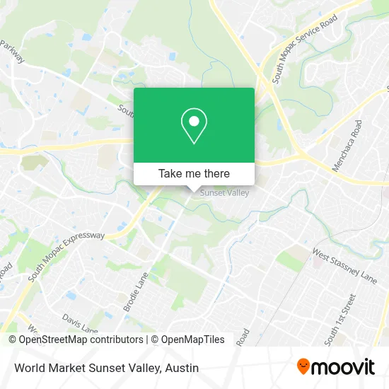World Market Sunset Valley map