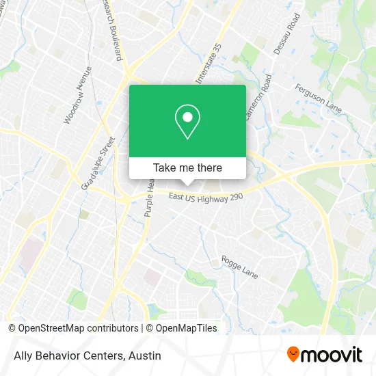 Ally Behavior Centers map