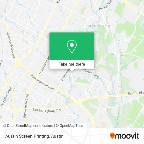 Austin Screen Printing map