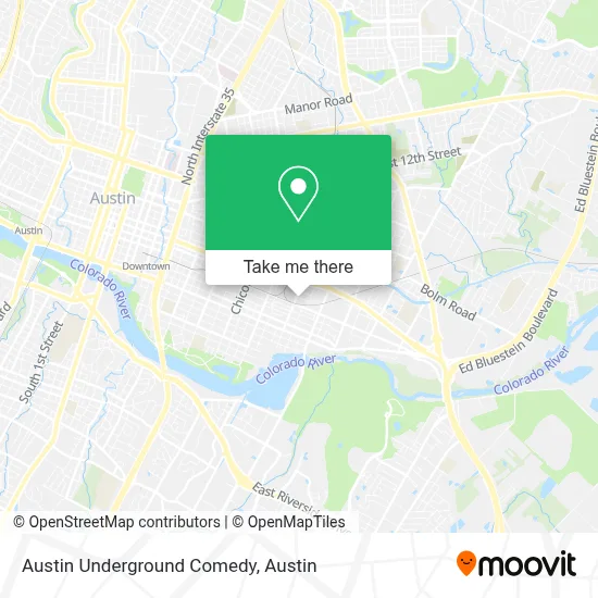 Austin Underground Comedy map