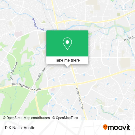 D K Nails map