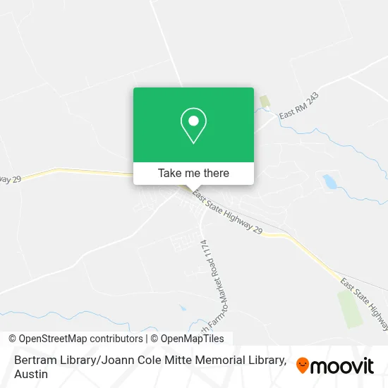 Bertram Library / Joann Cole Mitte Memorial Library map
