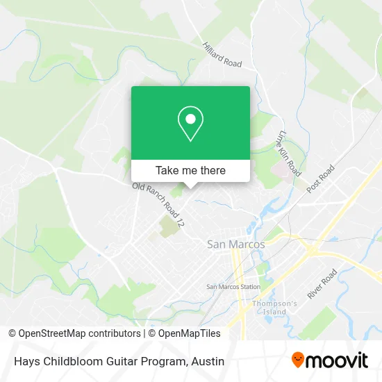 Hays Childbloom Guitar Program map