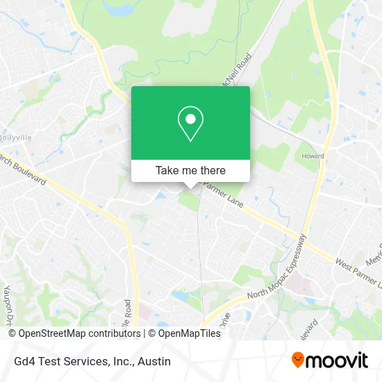 Gd4 Test Services, Inc. map