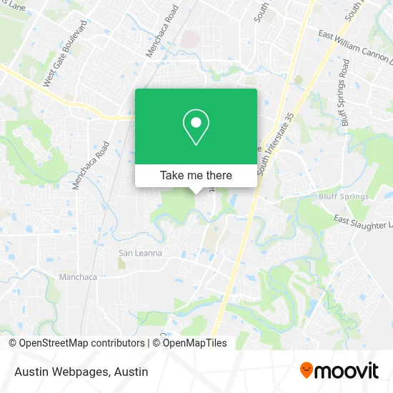 Austin Webpages map
