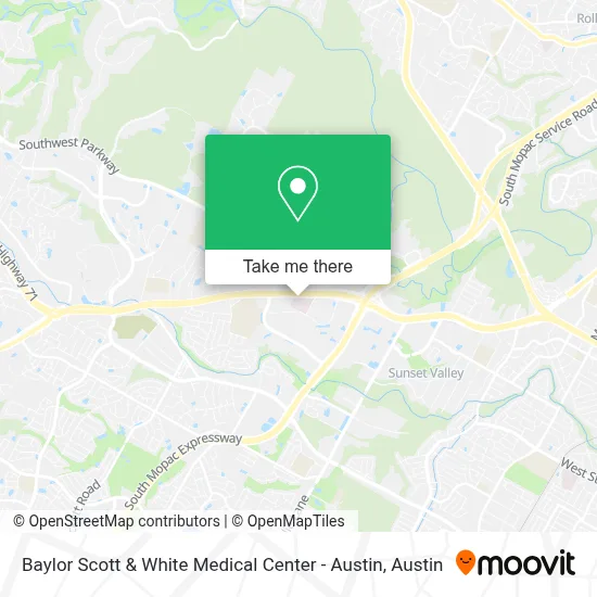 Baylor Scott & White Medical Center - Austin map