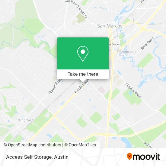 Access Self Storage map