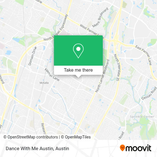 Dance With Me Austin map