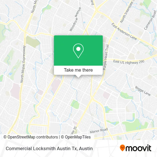 Commercial Locksmith Austin Tx map