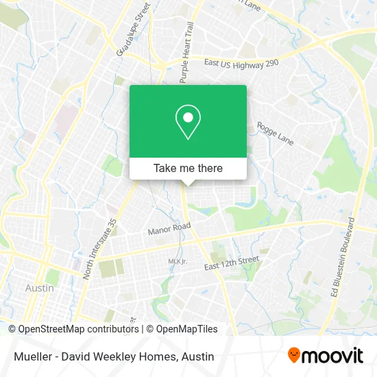 Mueller - David Weekley Homes map