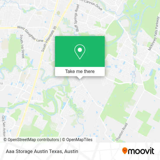 Aaa Storage Austin Texas map