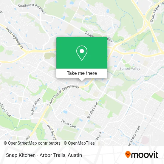 Snap Kitchen - Arbor Trails map