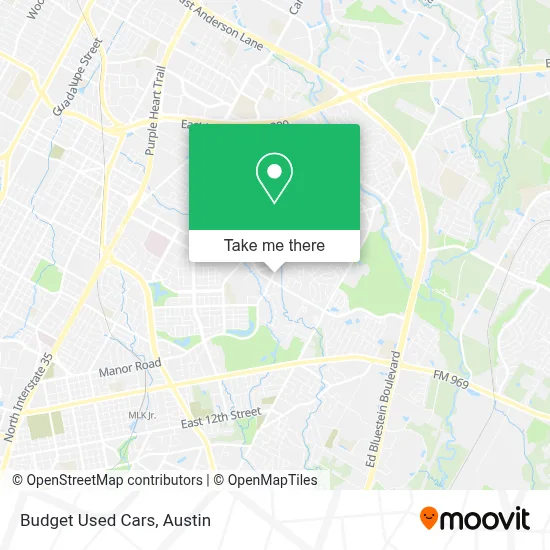 Budget Used Cars map