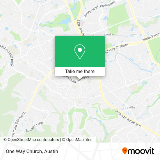 One Way Church map
