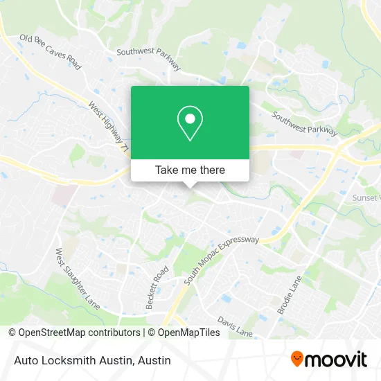 Auto Locksmith Austin map