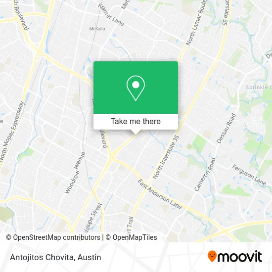 Antojitos Chovita map