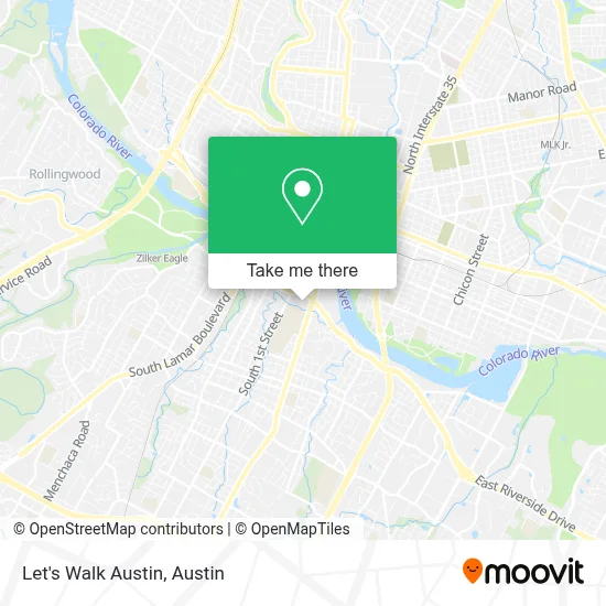 Let's Walk Austin map