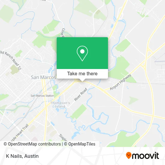 K Nails map
