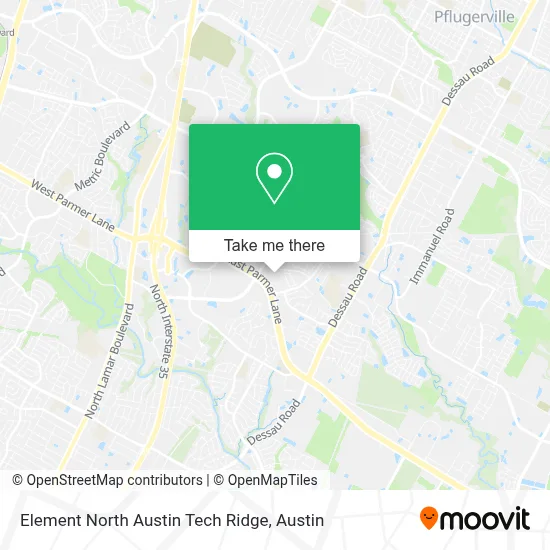 Element North Austin Tech Ridge map
