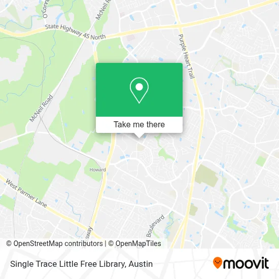 Single Trace Little Free Library map