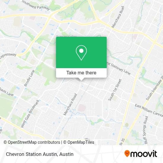 Chevron Station Austin map