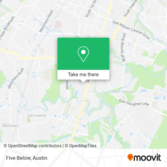 Five Below map