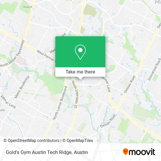 Gold's Gym Austin Tech Ridge map