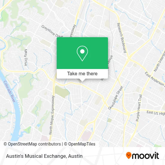 Austin's Musical Exchange map