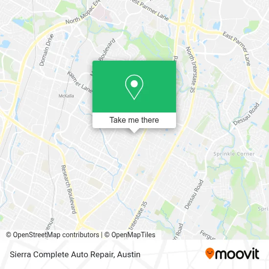 Sierra Complete Auto Repair map