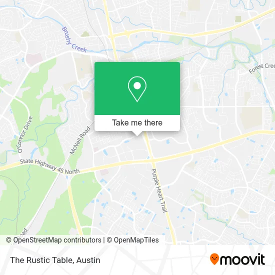 The Rustic Table map
