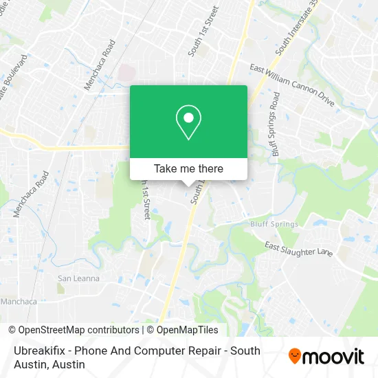 Ubreakifix - Phone And Computer Repair - South Austin map