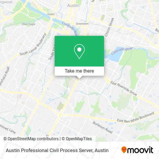 Austin Professional Civil Process Server map
