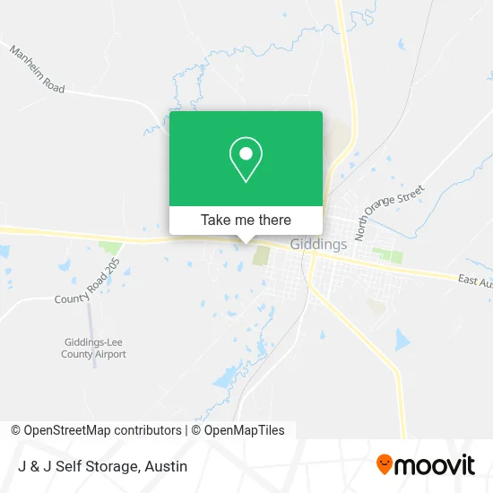 J & J Self Storage map