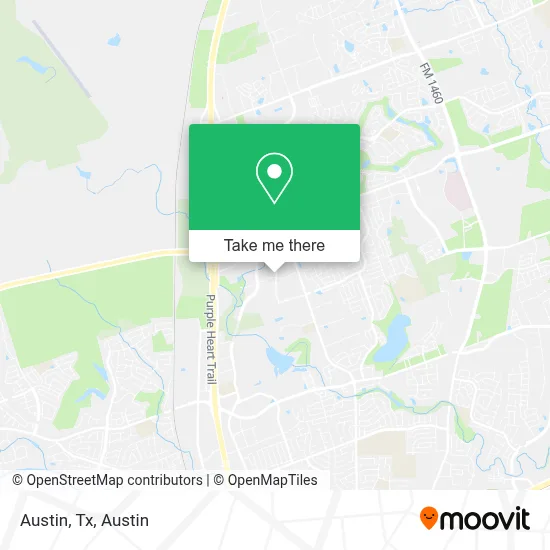Austin, Tx map