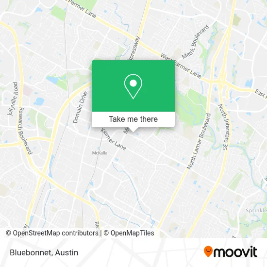Bluebonnet map