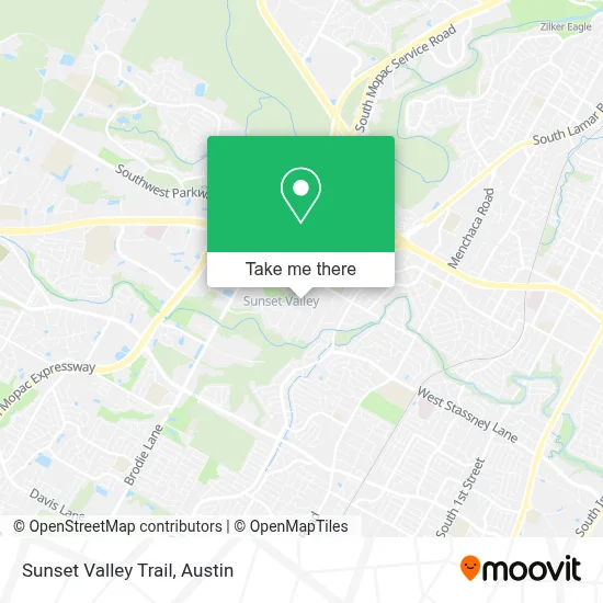 Sunset Valley Trail map