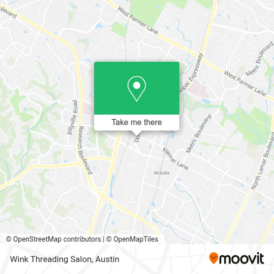 Wink Threading Salon map