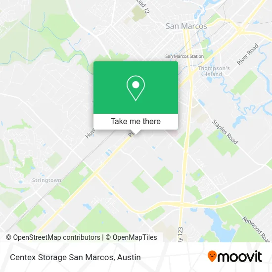 Centex Storage San Marcos map