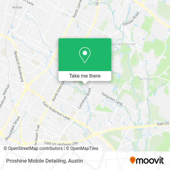 Proshine Mobile Detailing map
