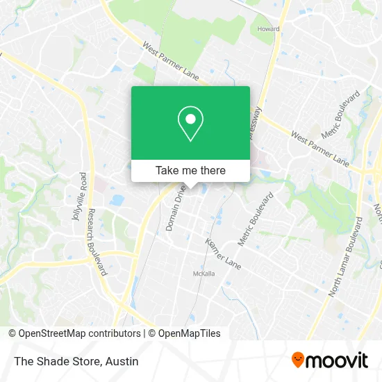 The Shade Store map
