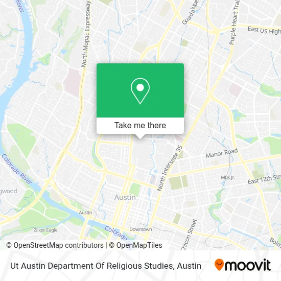 Ut Austin Department Of Religious Studies map