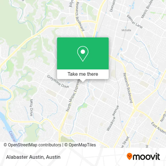 Alabaster Austin map
