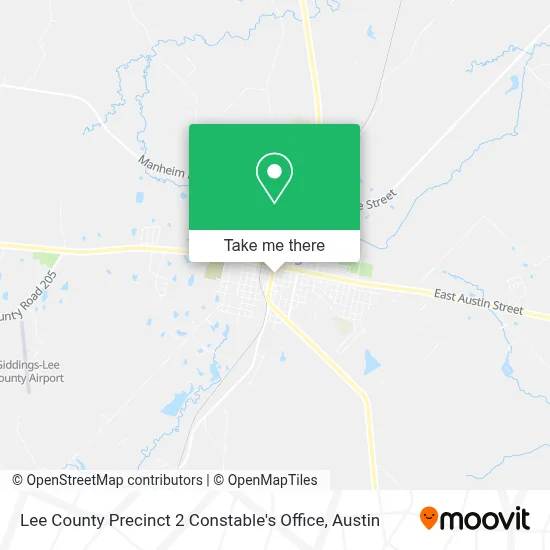 Lee County Precinct 2 Constable's Office map